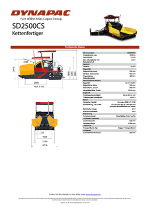 Straßenfertiger auf Ketten Dynapac SD 2500 CS
