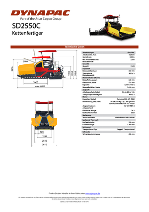 Straßenfertiger auf Ketten Dynapac SD 2550 C
