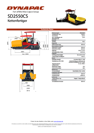 Straßenfertiger auf Ketten Dynapac SD 2550 CS