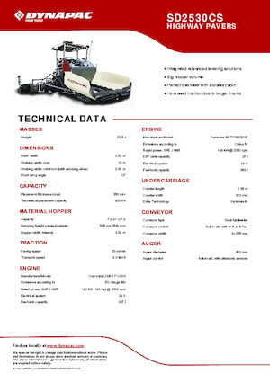 Straßenfertiger auf Ketten Dynapac SD2530CS