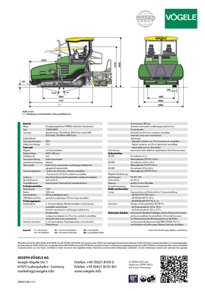 Straßenfertiger auf Ketten Vögele Super 1800-2