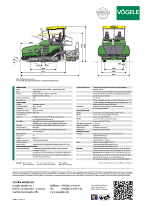 Straßenfertiger auf Ketten Vögele Super 1800-2
