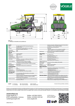 Straßenfertiger auf Ketten Vögele Super 1900-2