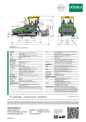 Straßenfertiger auf Ketten Vögele Super 1900-2