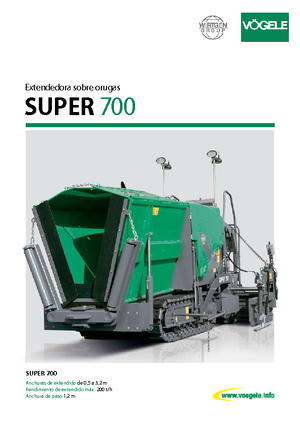 Straßenfertiger auf Ketten Vögele Super 700