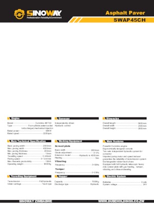 Straßenfertiger auf Rädern Sinoway SWAP45CH