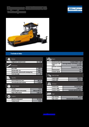 Straßenfertiger auf Ketten Dynapac SD 2550 CS