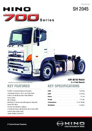 Sattelzugmaschinen/SZM Hino 700 SH 2045 4x2
