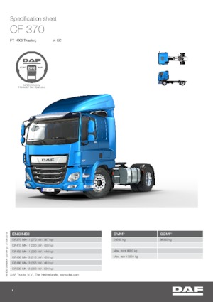 Sattelzugmaschinen/SZM DAF CF 340 FT SLEEPER CAB