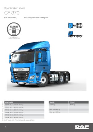 Sattelzugmaschinen/SZM DAF CF 410 FTR SC