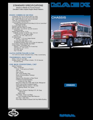 Sattelzugmaschinen/SZM Mack CL703 CA67 Conventional Cummins ISX 500 6x4