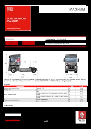 Sattelzugmaschinen/SZM Renault MAGNUM 520.19 4X2 T E5 - ROUTE 66