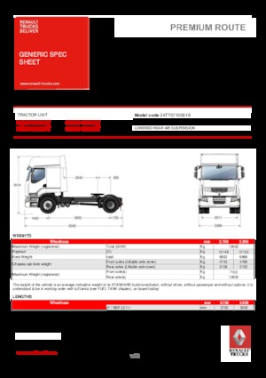 Sattelzugmaschinen/SZM Renault PREMIUM 430.19 4X2 LD TGV1040