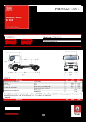 Sattelzugmaschinen/SZM Renault PREMIUM 460.19 4X2 LD T OPTIFUEL