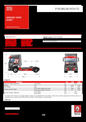 Sattelzugmaschinen/SZM Renault PREMIUM 460.19 4X2 LD T TRUCK RACING