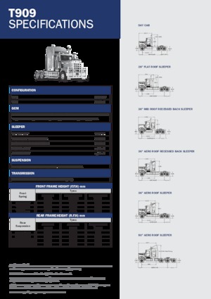 Sattelzugmaschinen/SZM Kenworth T909 36” Aero roof X15 6x4