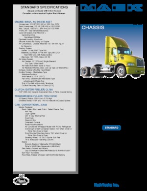 Sattelzugmaschinen/SZM Mack VISION CA65 Conventional CXN603 AC-460P ASET 6x4