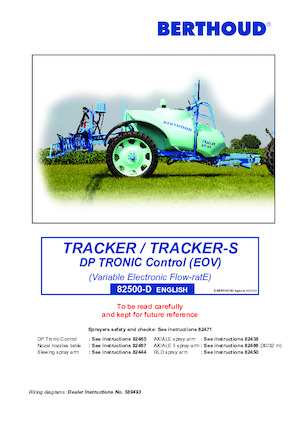 Anhänge-Feldspritzen Berthoud TRACKER 3200 