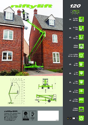 LKW-Gelenkarbeitsbühnen Niftylift Nifty 120M