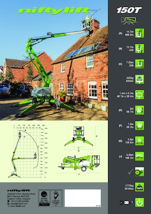LKW-Gelenkarbeitsbühnen Niftylift Nifty 150T