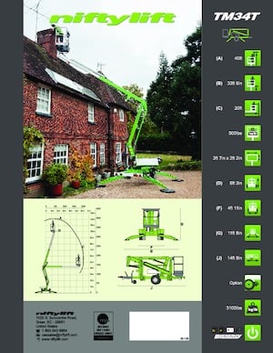 LKW-Gelenkarbeitsbühnen Niftylift TM34T