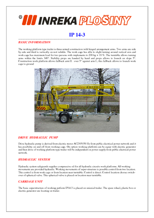 LKW-Gelenkarbeitsbühnen Inreka IP 14-3