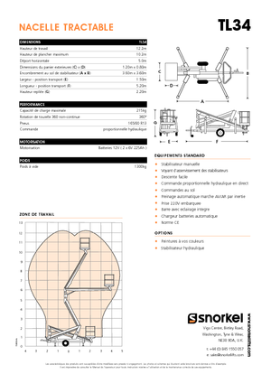 LKW-Gelenkarbeitsbühnen Snorkel TL34