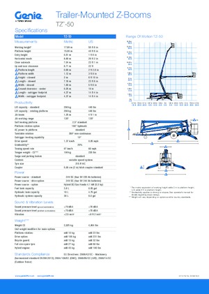 LKW-Gelenkarbeitsbühnen Genie TZ™-50