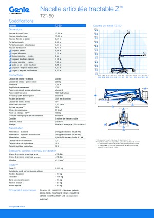 LKW-Gelenkarbeitsbühnen Genie TZ™-50