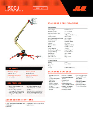 Anhänger-Gelenkarbeitsbühnen JLG T500J