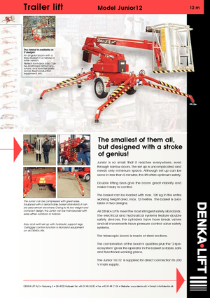 Anhänger-Gelenkarbeitsbühnen Denka-Lift - Rothlehner Junior 12