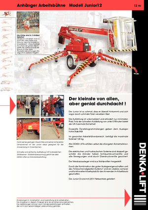 Anhänger-Gelenkarbeitsbühnen Denka-Lift - Rothlehner Junior 12
