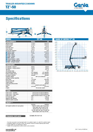 LKW-Gelenkarbeitsbühnen Genie TMZ 50/30
