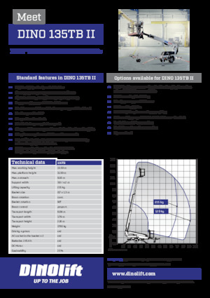 Anhänger-Teleskoparbeitsbühnen Dino Lift Dino 135TB II