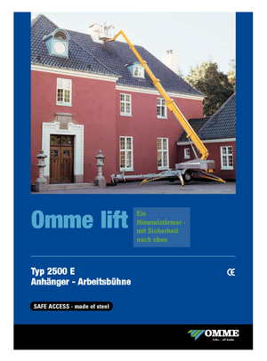 Anhänger-Teleskoparbeitsbühnen OMMELIFT Omme 2500EBB