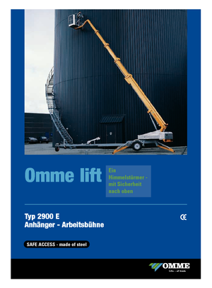 Anhänger-Teleskoparbeitsbühnen OMMELIFT Omme 2900EBB