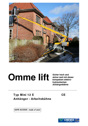 Anhänger-Teleskoparbeitsbühnen OMMELIFT Omme Mini12EBJ