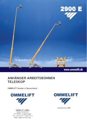 Anhänger-Teleskoparbeitsbühnen OMMELIFT 2900 E