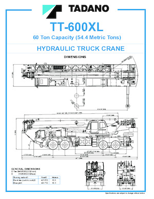 Autokrane Tadano TT-600XL