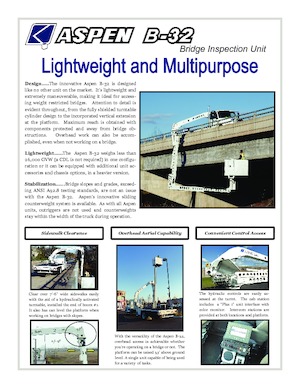 Anhänger-Gelenkarbeitsbühnen Aspen Aerials  B-32