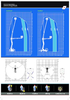 Anhänger-Gelenkarbeitsbühnen Socage DA 424 forSte
