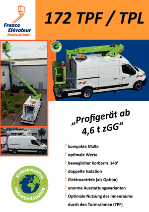 LKW-Teleskoparbeitsbühnen France Elévateur 172 TPL i
