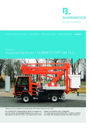 Anhänger-Gelenkarbeitsbühnen Blumenbecker - Hubmeister® HM 14 D