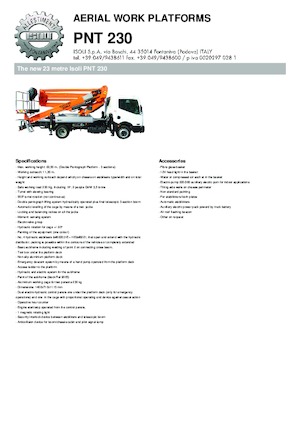 Anhänger-Gelenkarbeitsbühnen ISOLI PNT230
