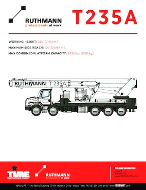 Anhänger-Gelenkarbeitsbühnen Versalift Ruthmann T235A 
