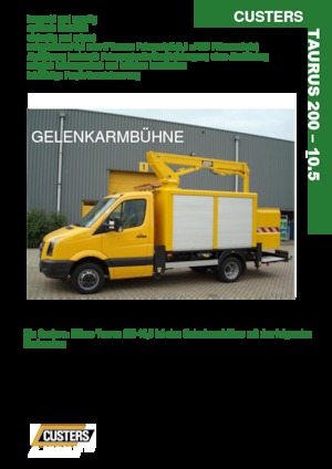 Anhänger-Gelenkarbeitsbühnen Custers Taurus 200-10.5