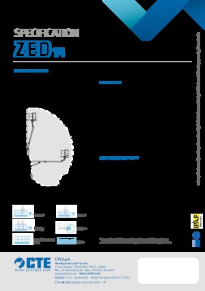 Anhänger-Gelenkarbeitsbühnen CTE ZED 14