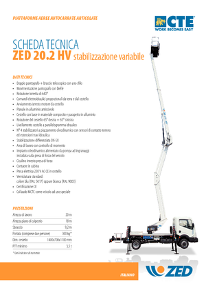LKW-Gelenkarmbühnen CTE ZED 20.2 HV