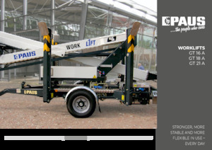 Anhänger-Gelenkarbeitsbühnen Paus GT 18 A