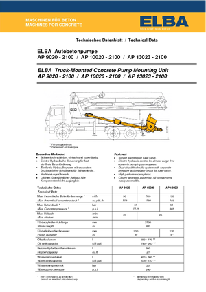 Autobetonpumpen Elba AP 9020